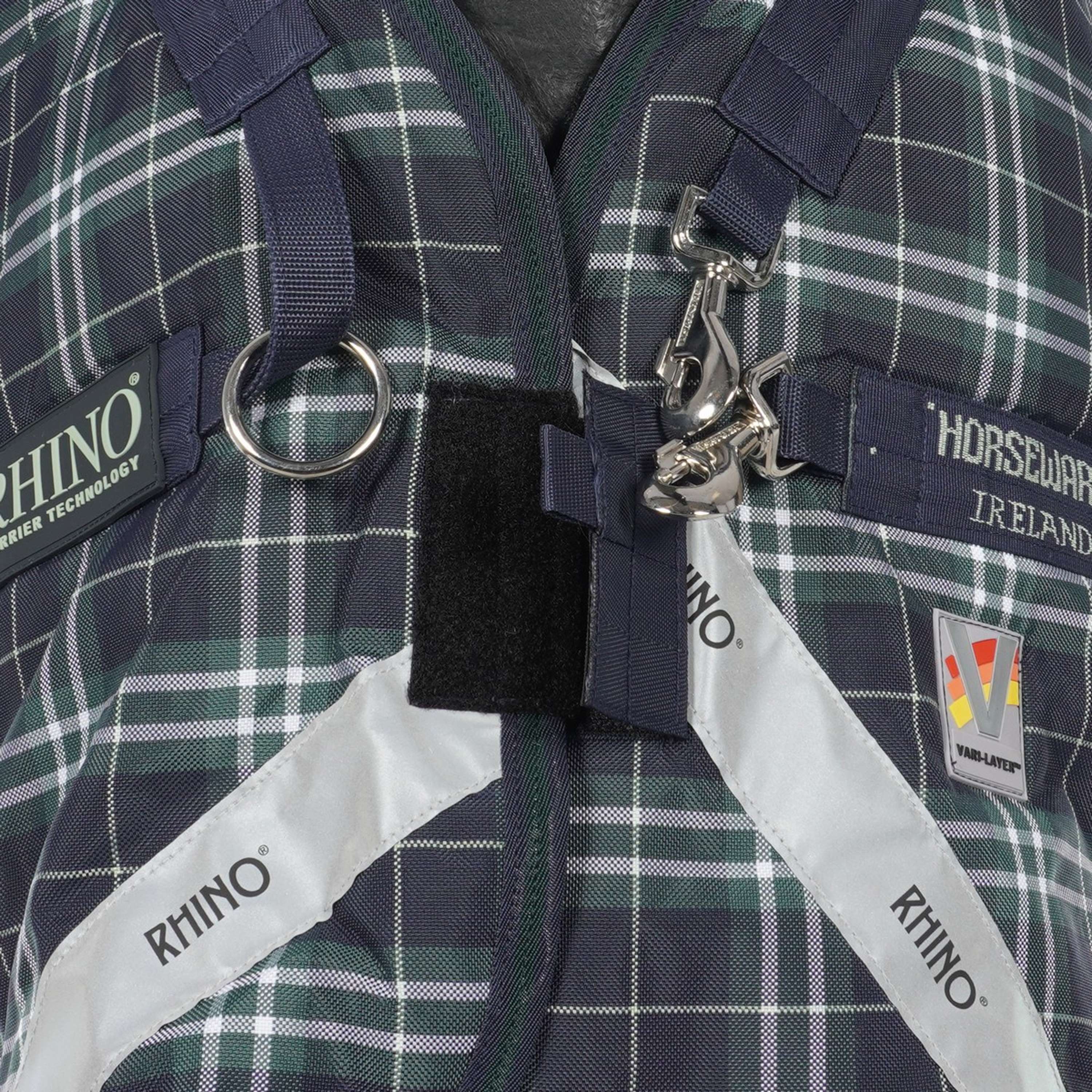 Rhino Wug Turnout Varilayer 250g Hunter Check - Image 6