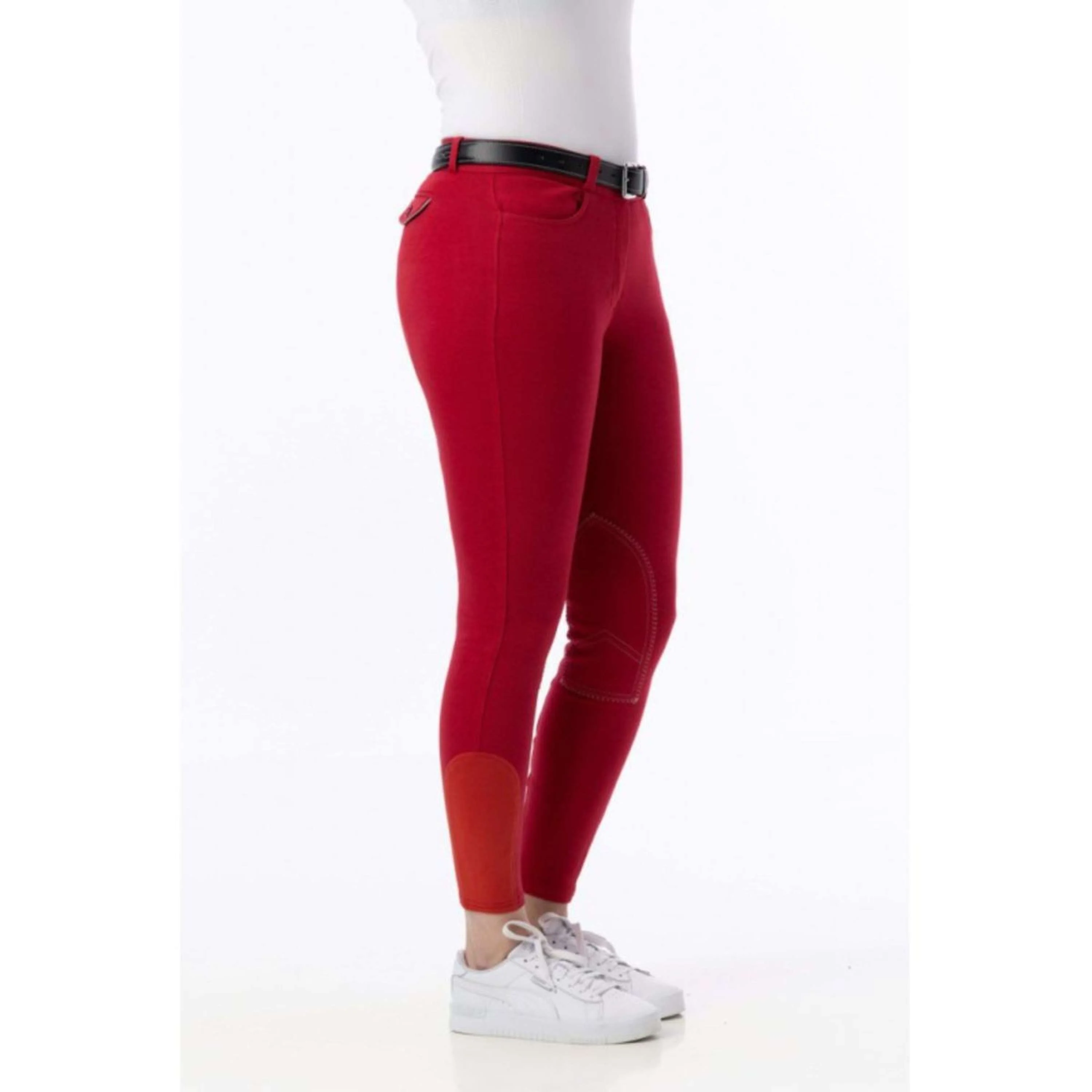 Riding World Pantaloni da Equitazione Alexandrie Rosso - Image 2