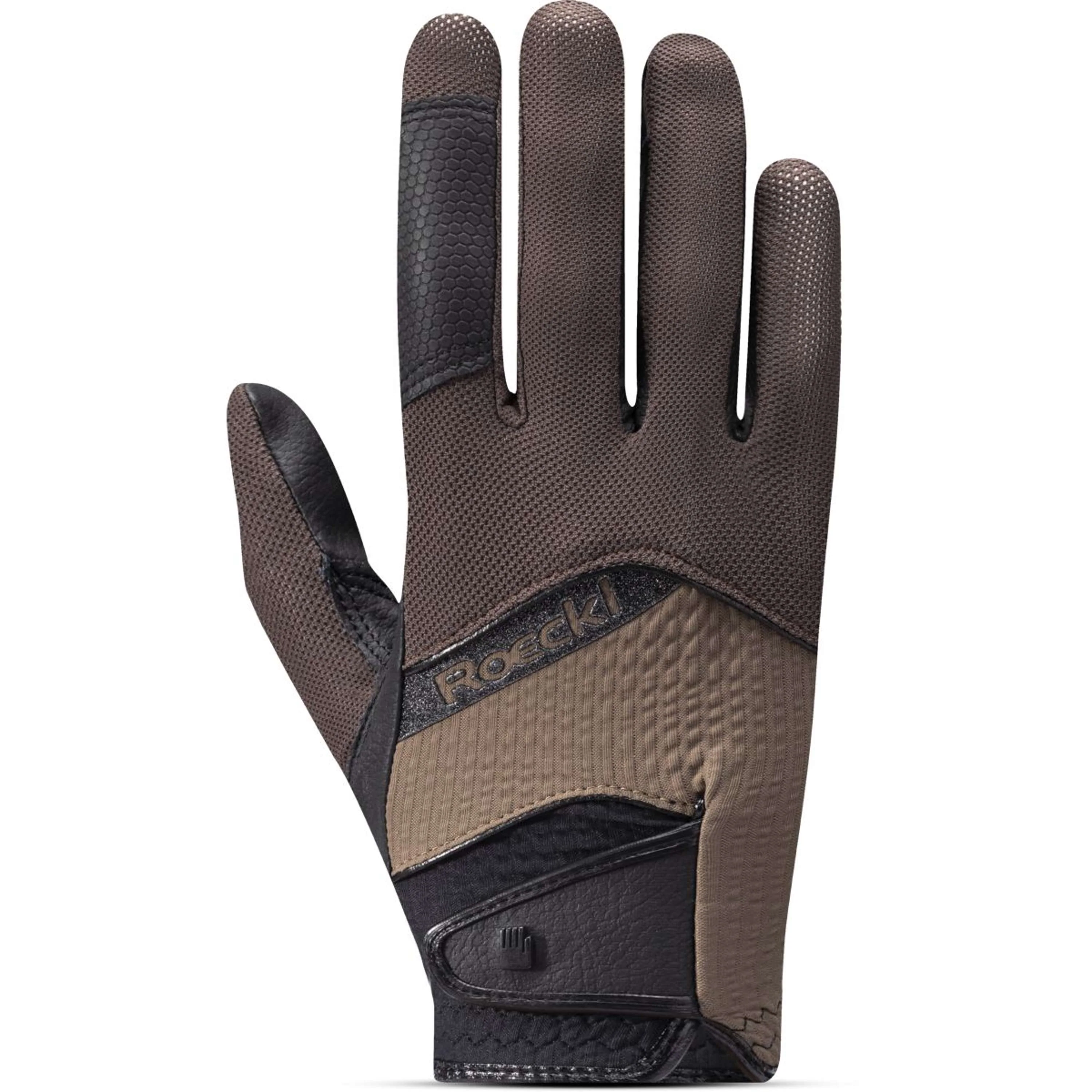 Roeckl Guanti da Equitazione Millero Dark Mocha/Choco Milk