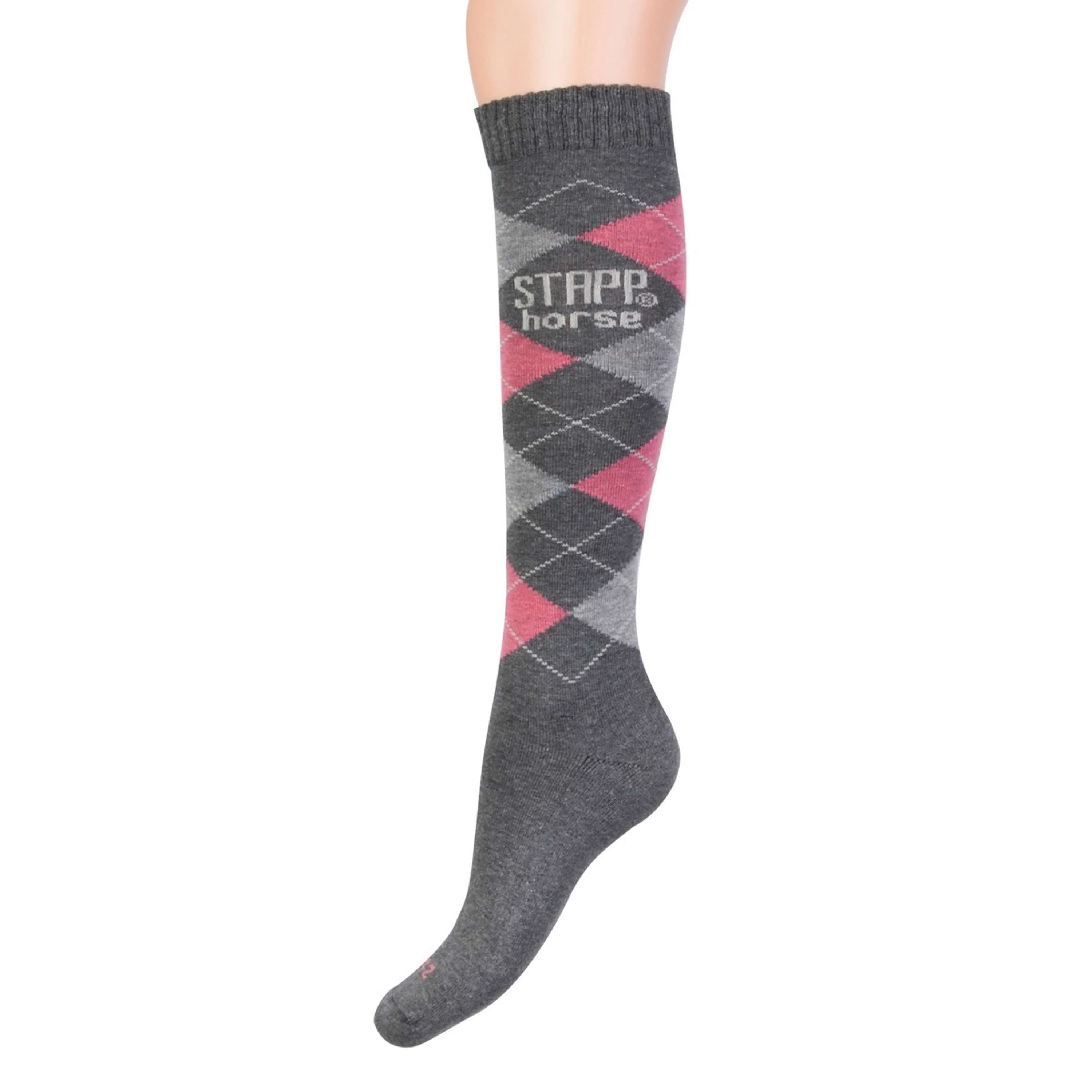 Stapp Horse Calze da Equitazione Ruit Grigio/Rosa