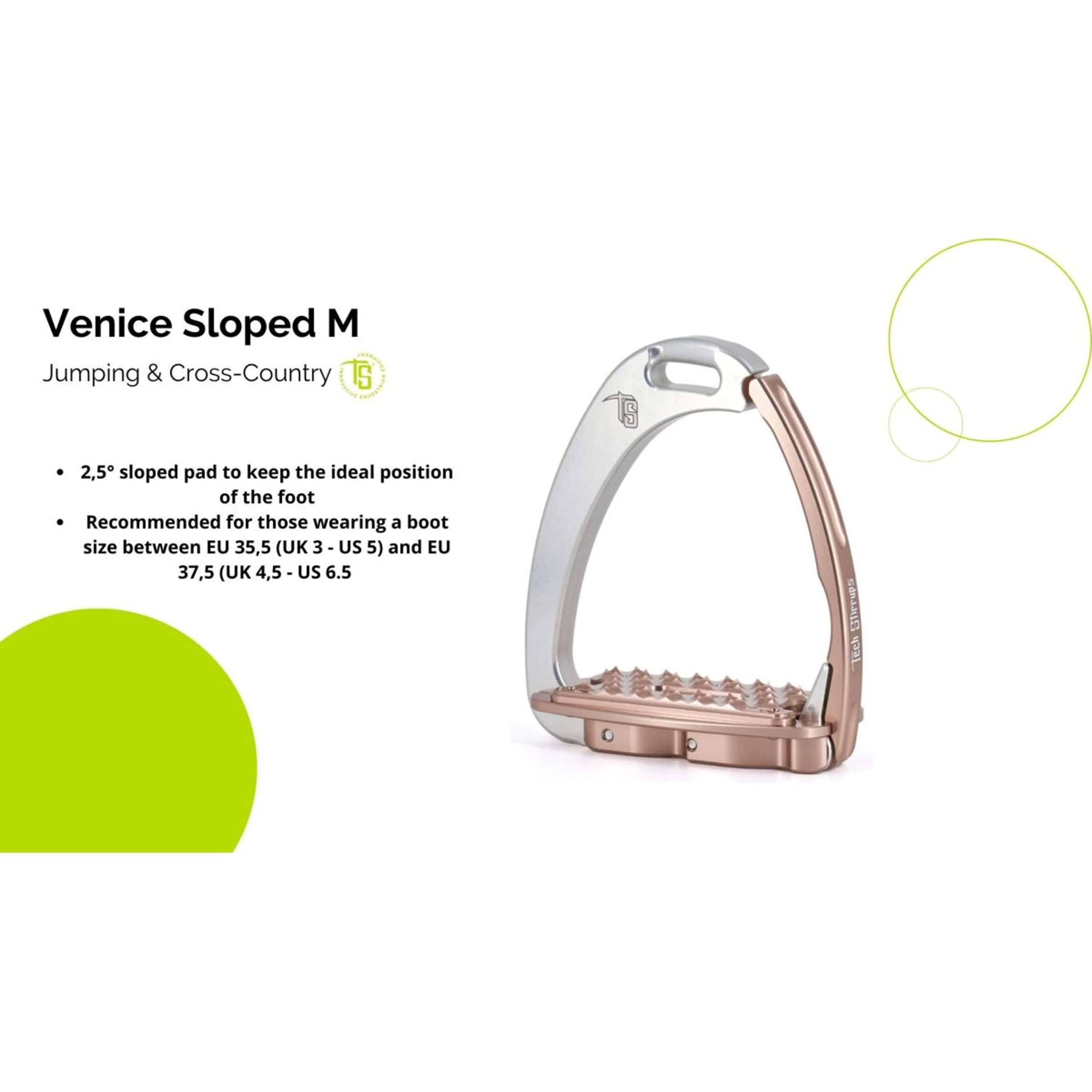 Tech Stirrups Staffe Venice Sloped Argento/Nero - Image 3