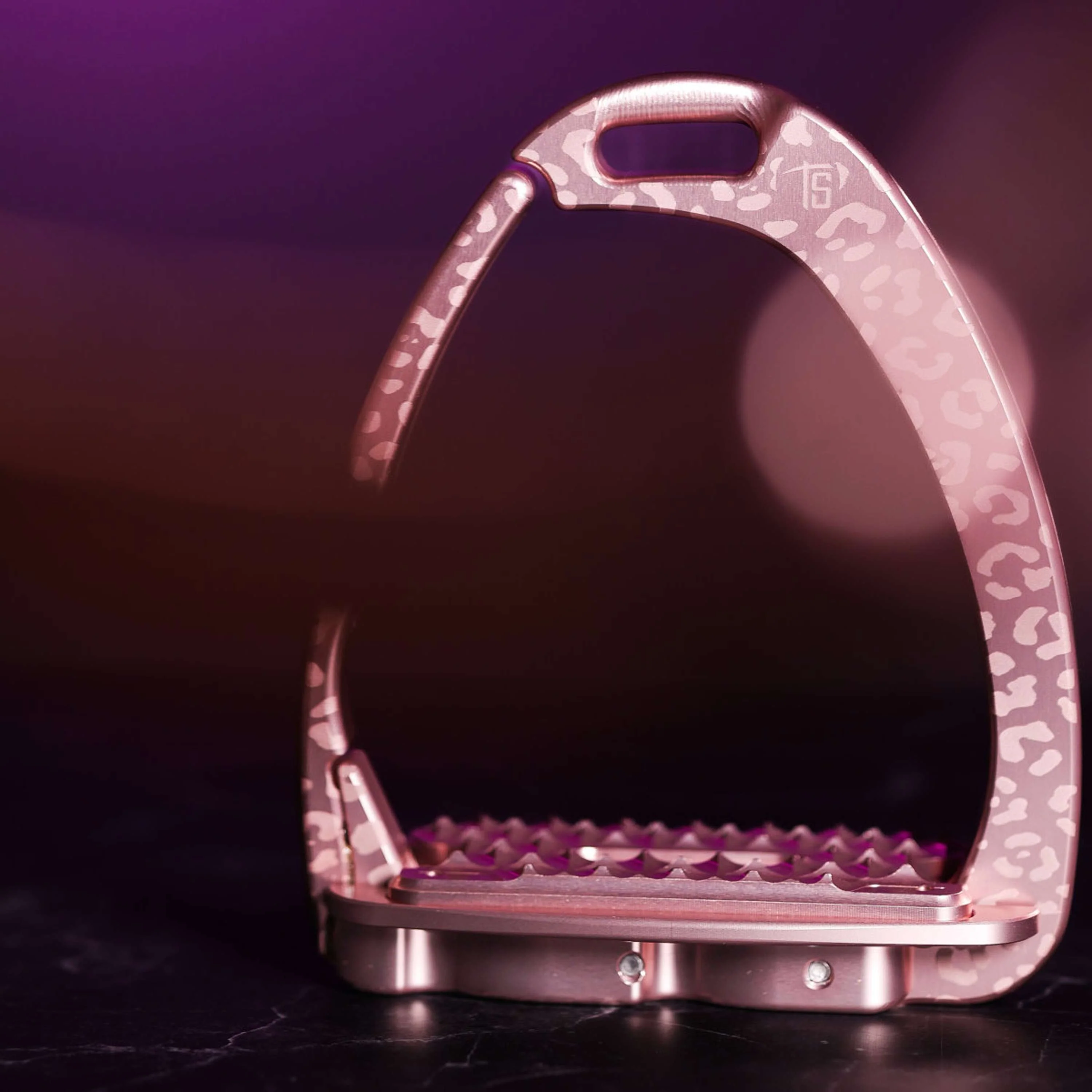 Tech Stirrups Staffe Venice Sloped EVO Leopard Rosegold - Image 5