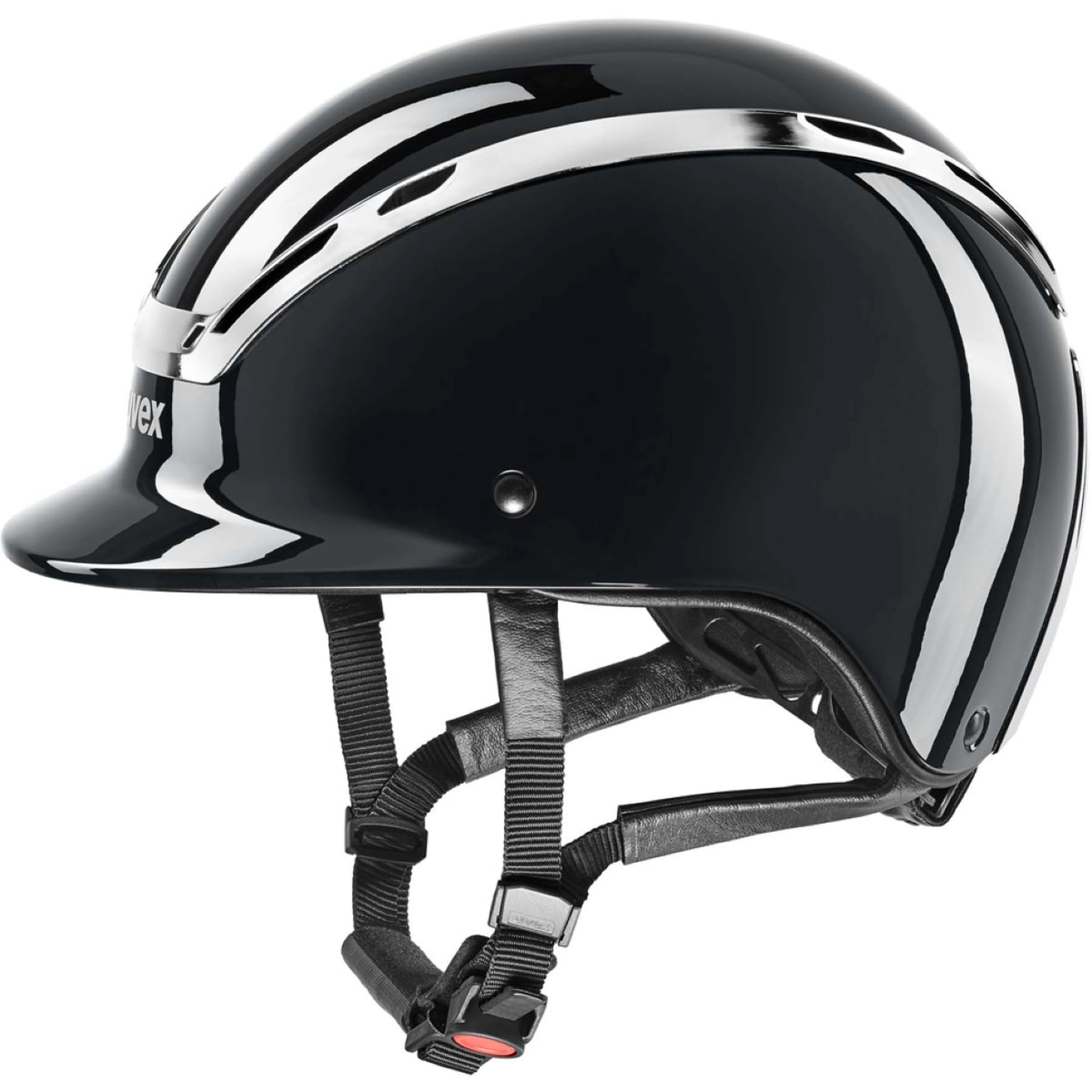 Uvex Casco da equitazione Exxeed Shiny Chrome Nero
