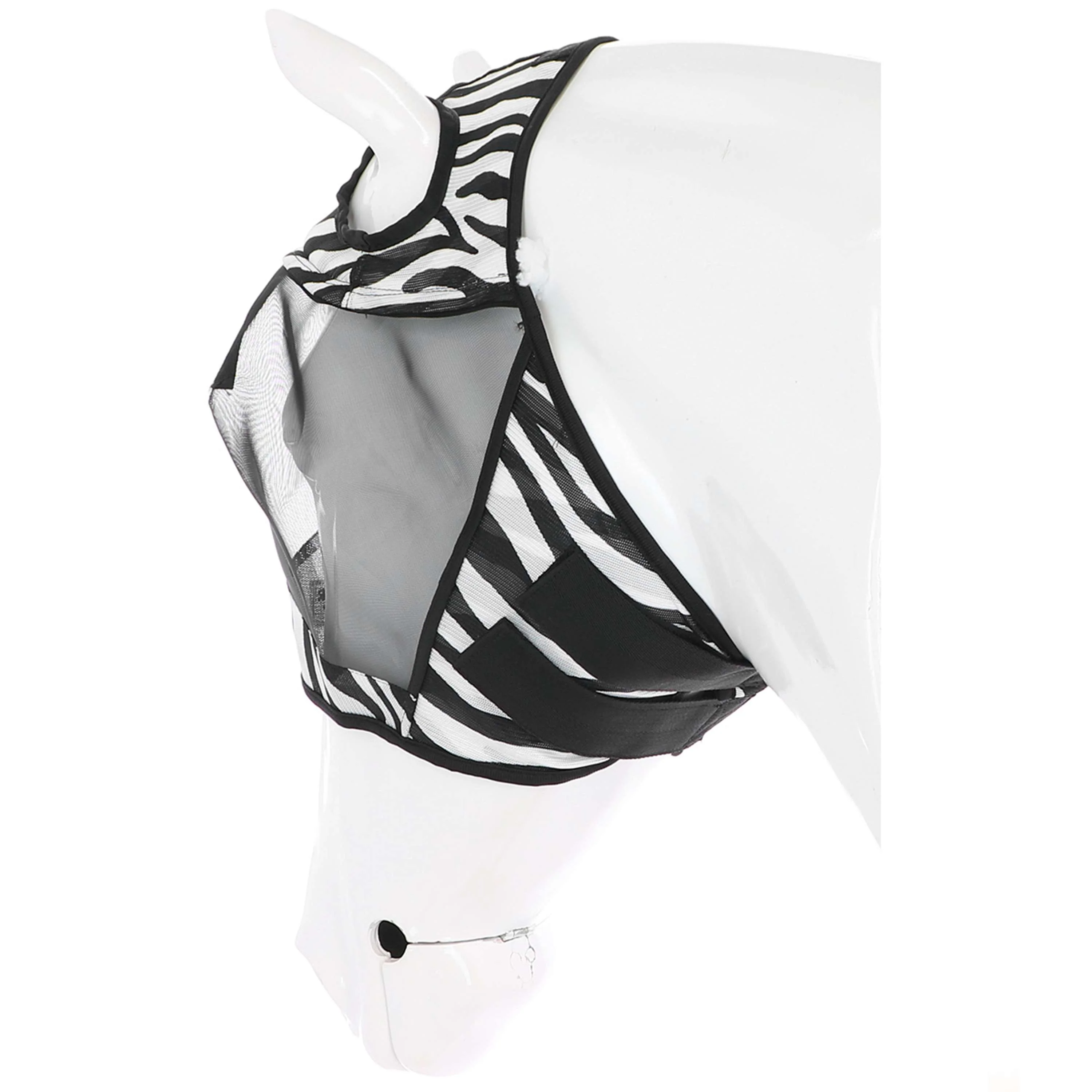 Velder Horsewear Essentials Maschera per Mosche Zebra Senza orecchie Nero/Bianco - Image 6