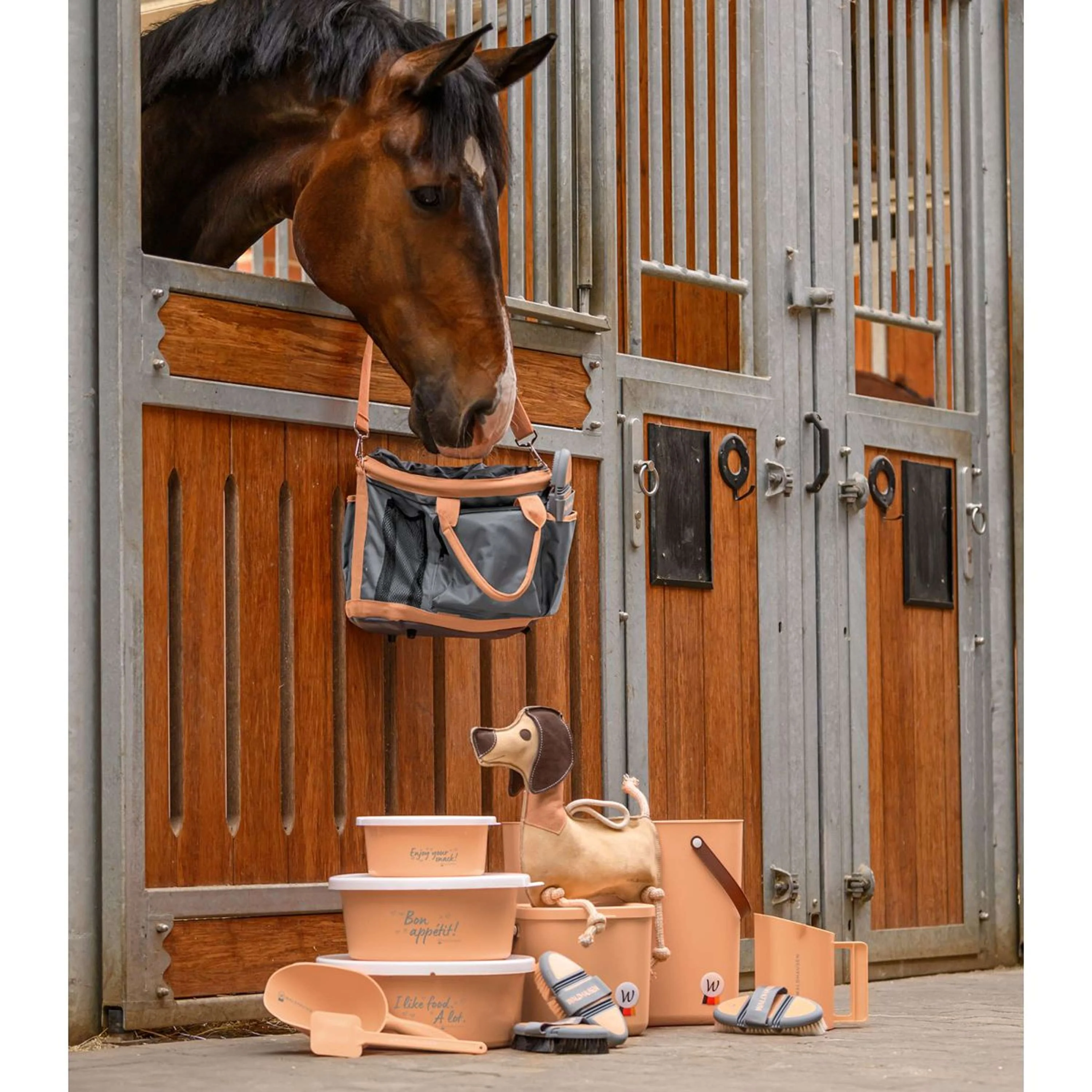 Waldhausen Spazzola Morbida Flex Crine di Cavallo Peach/Chrome Grey - Image 4