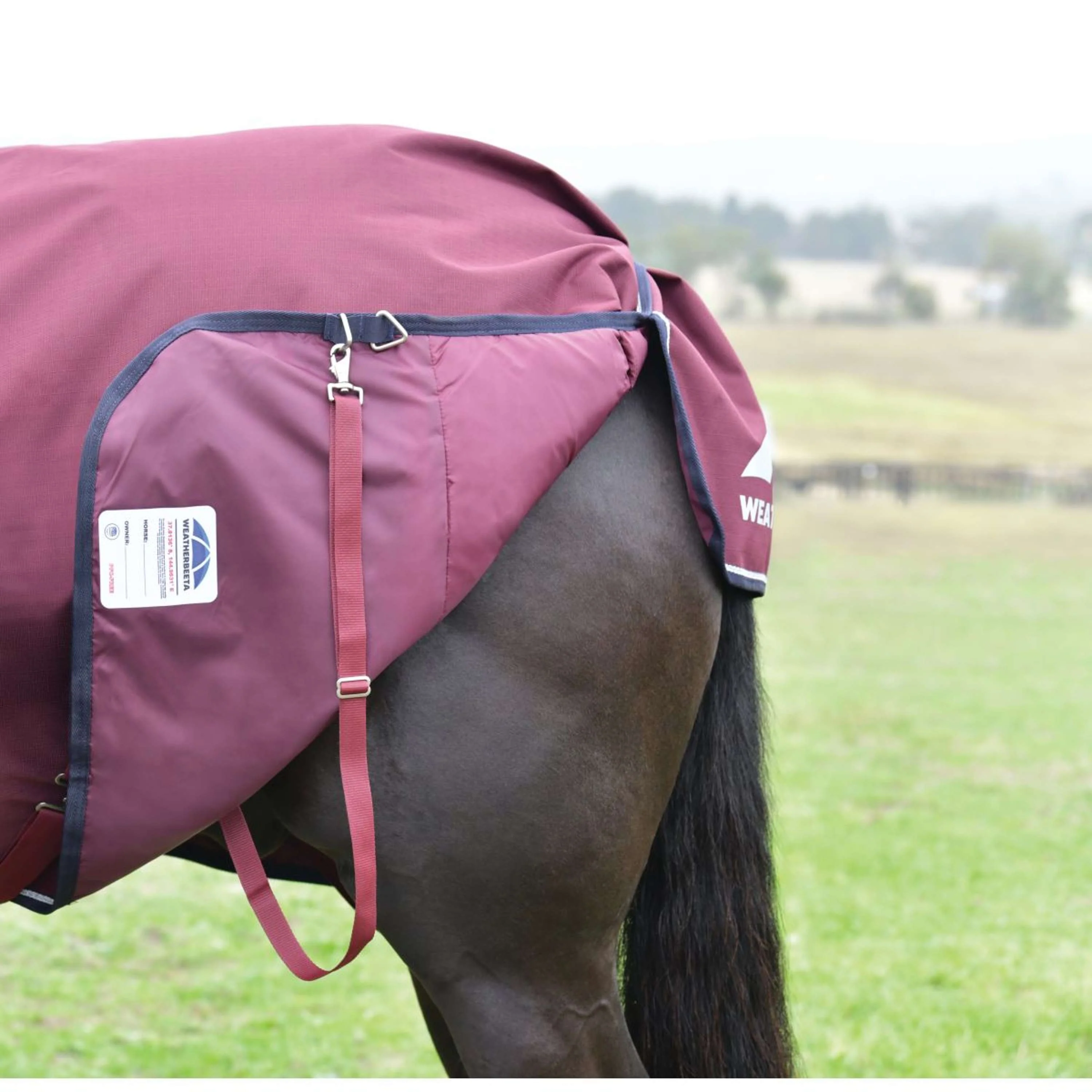 WeatherBeeta ComFiTec Essential Turnout Detach-A-Neck 220 g Borgogna/Marina - Image 9