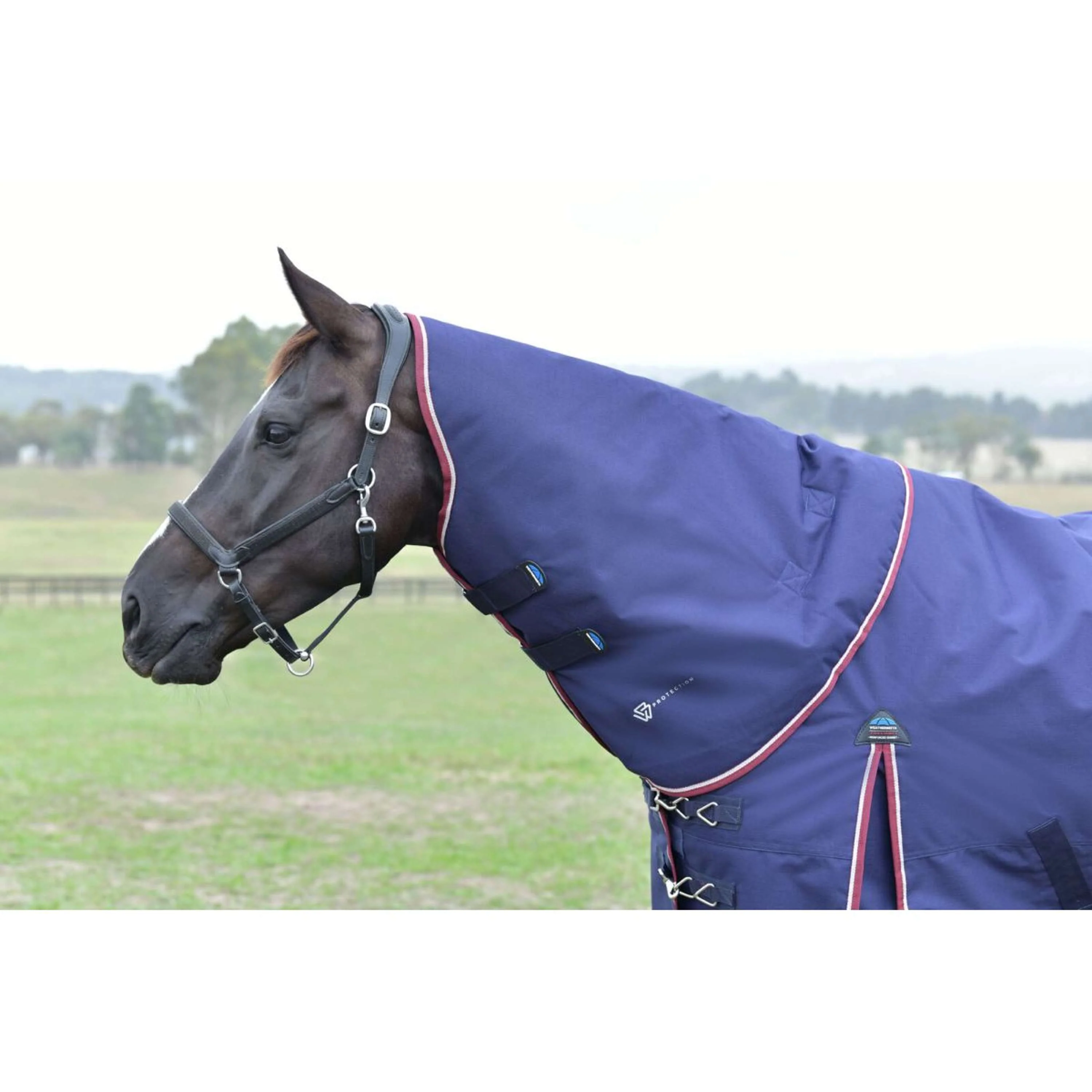 WeatherBeeta ComFiTec Essential Turnout Detach-A-Neck 220 g Navy/Burgundy - Image 4