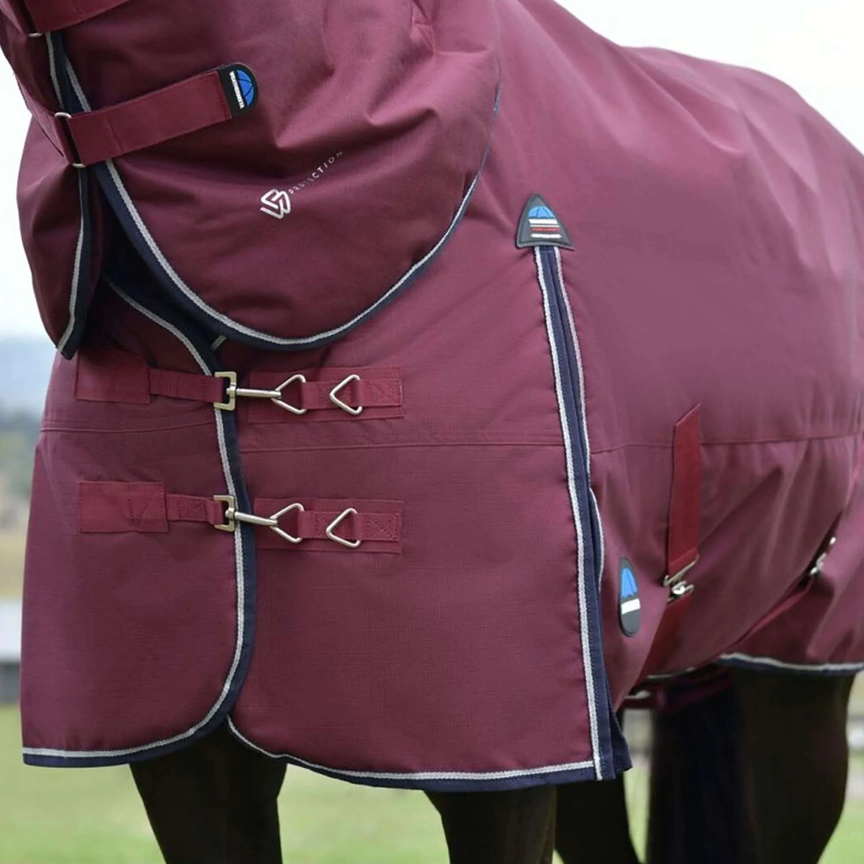 WeatherBeeta ComFiTec Essential Turnout Detach-A-Neck 50 g Borgogna/Marina - Image 2