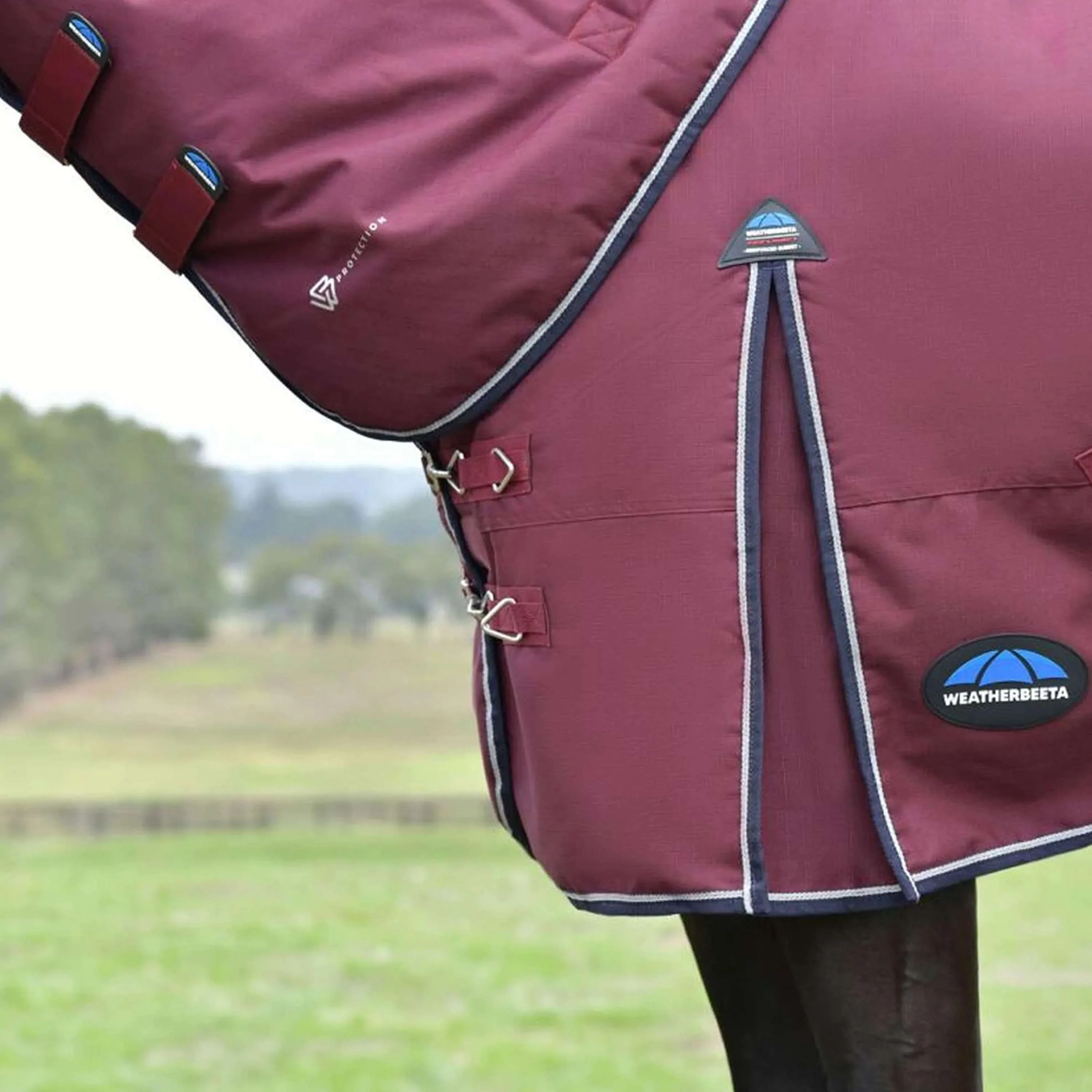 WeatherBeeta ComFiTec Essential Turnout Detach-A-Neck 50 g Borgogna/Marina - Image 6