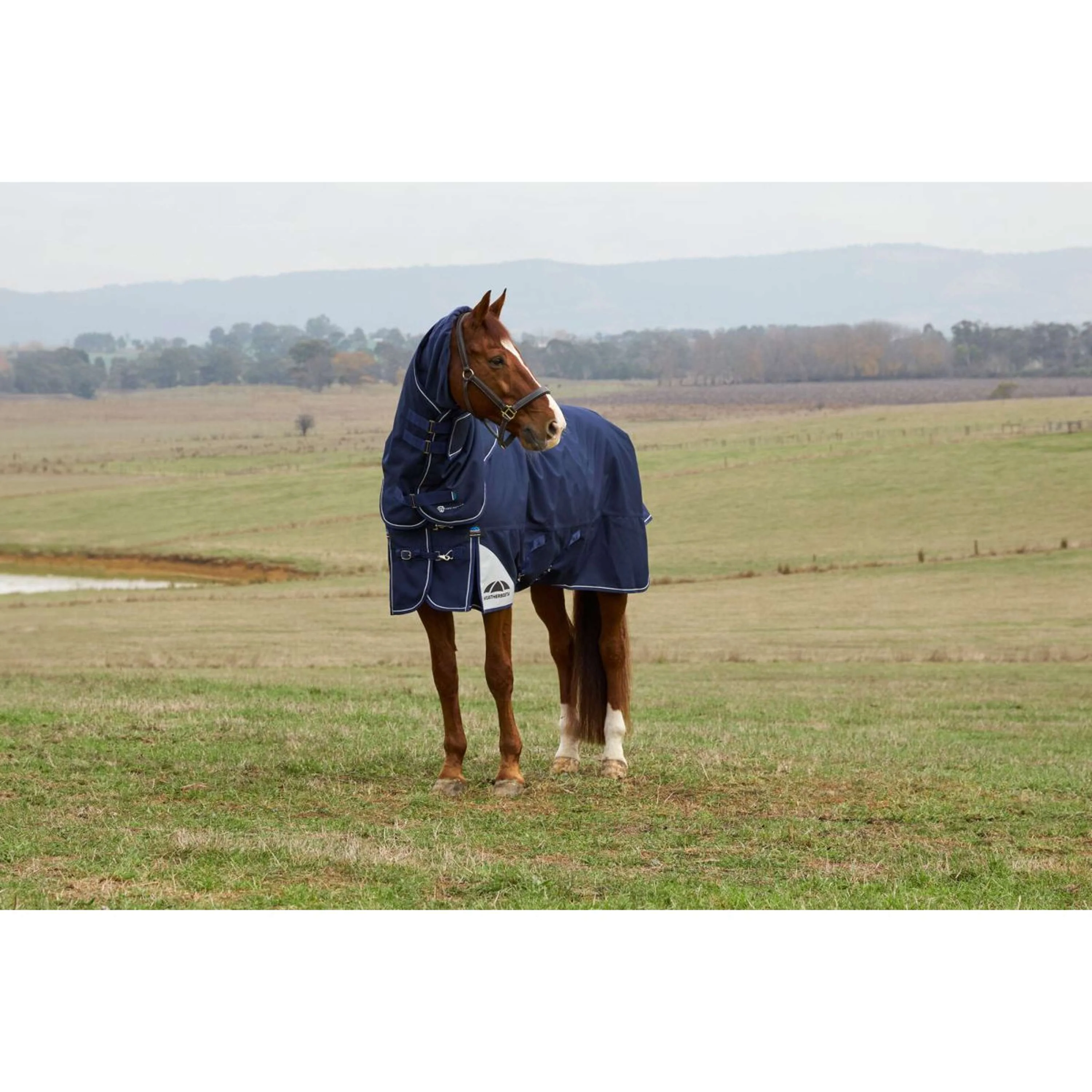WeatherBeeta ComFiTec Ultra Turnout Detach-A-Neck 220 g Navy - Image 2