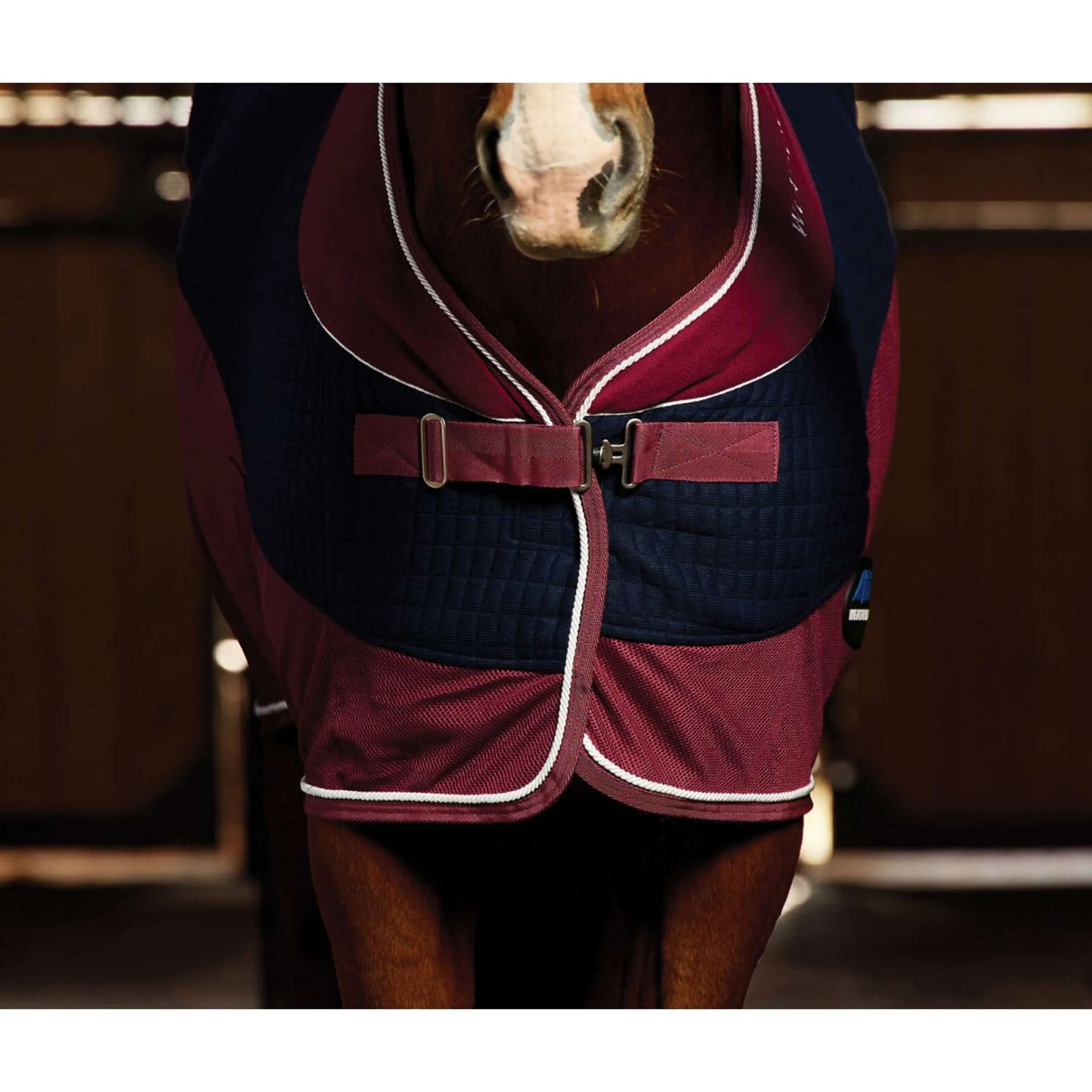 WeatherBeeta Coperta in Pile Thermo-Air Standard Neck Navy/Burgundy - Image 2
