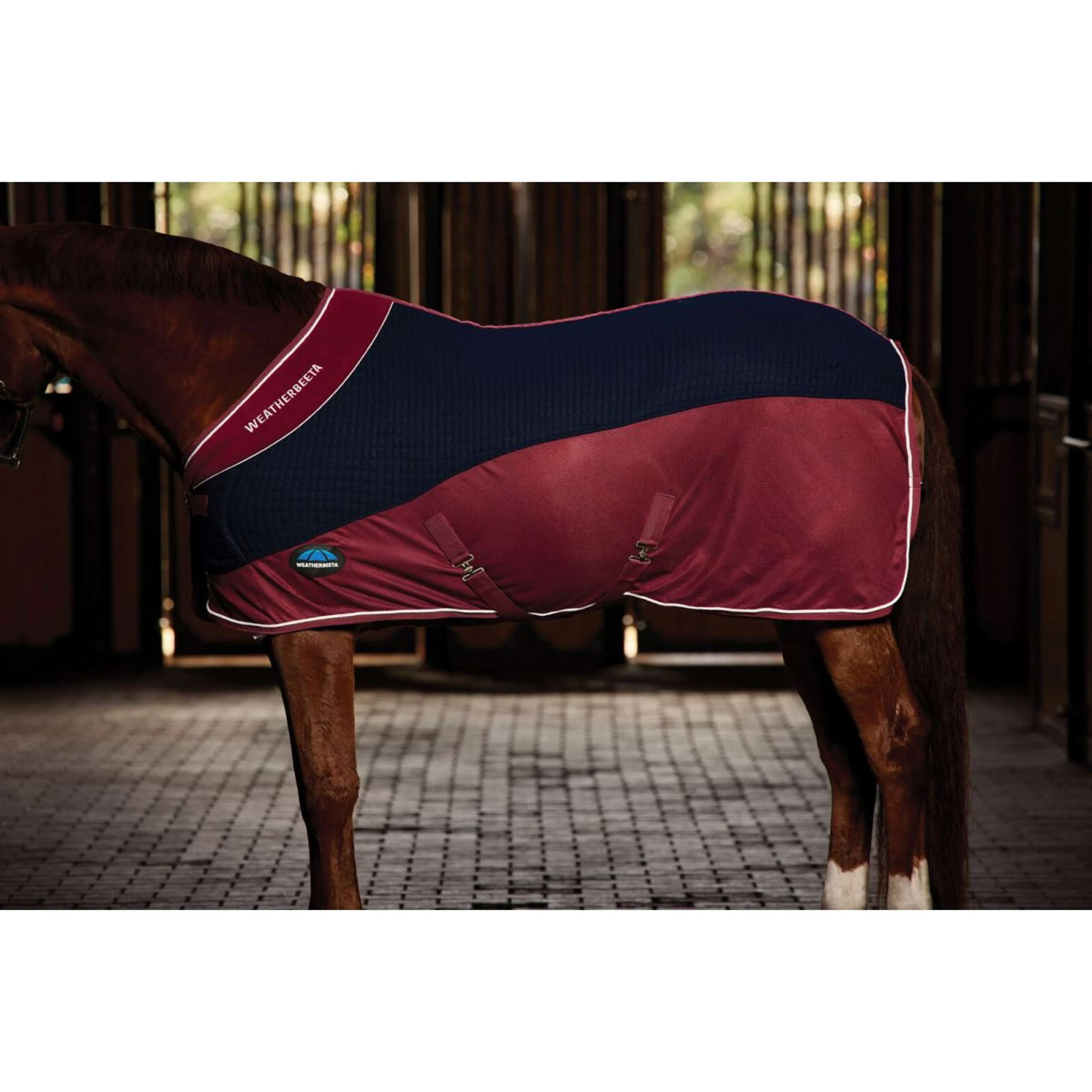 WeatherBeeta Coperta in Pile Thermo-Air Standard Neck Navy/Burgundy - Image 3