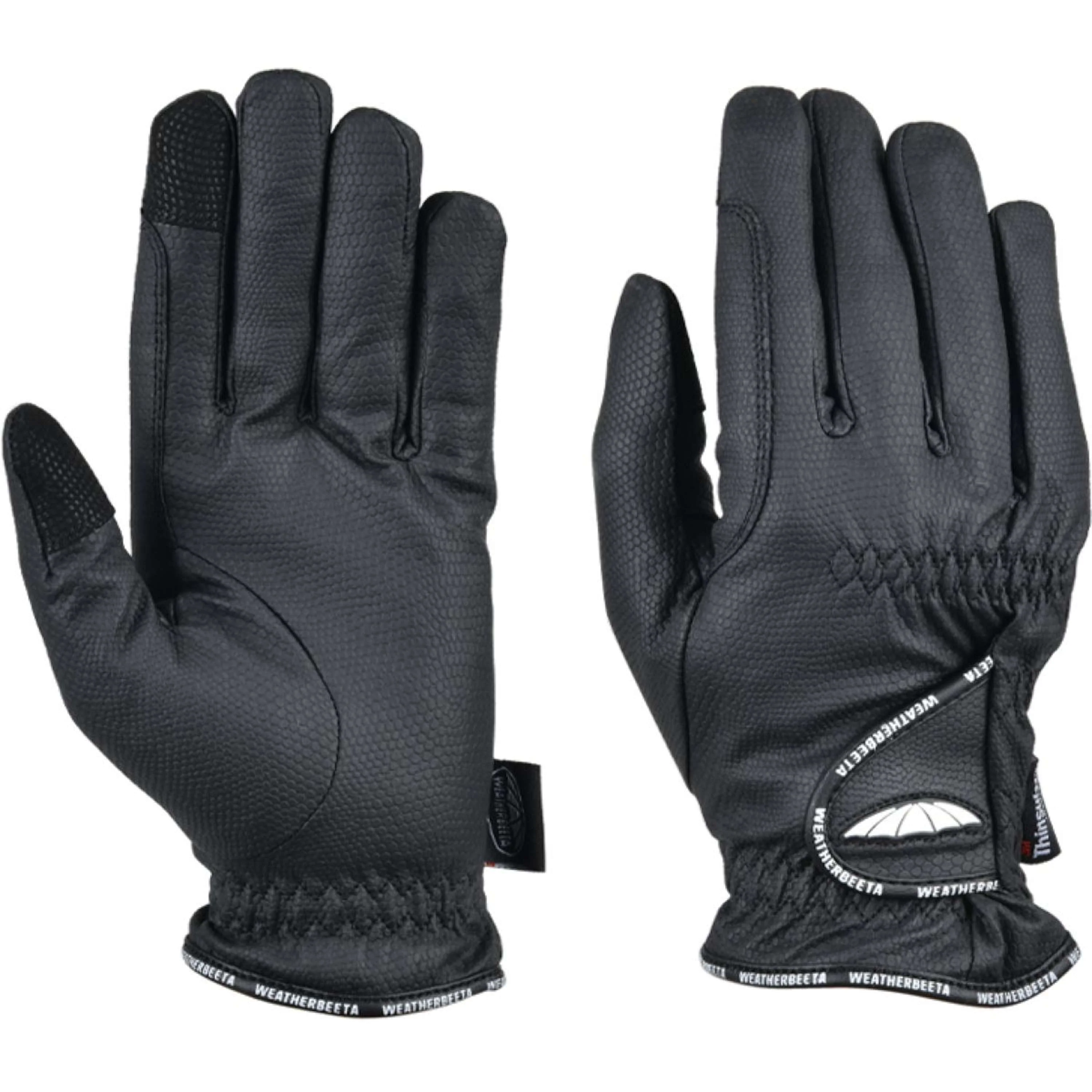 WeatherBeeta Guanti da Equitazione Heat-Tec Nero